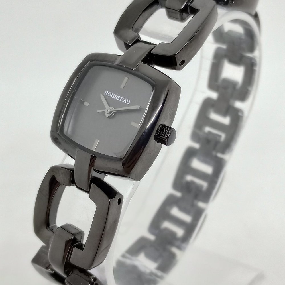 Rousseau 15097 Women's 23x23mm Square Dial Black IP S/Steel Watch